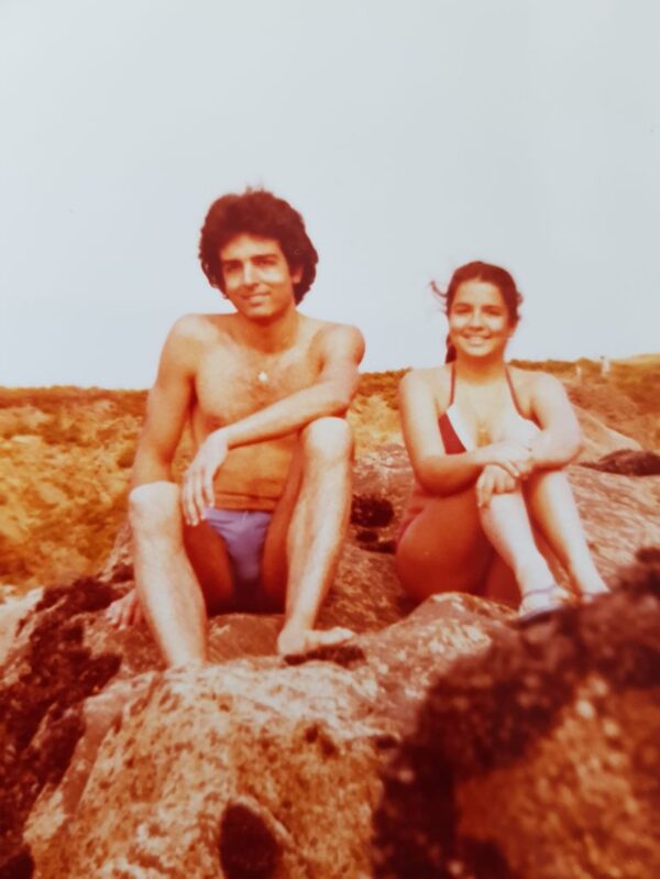 Ses deux enfants Constantin et Françoise Bretagne été 1977